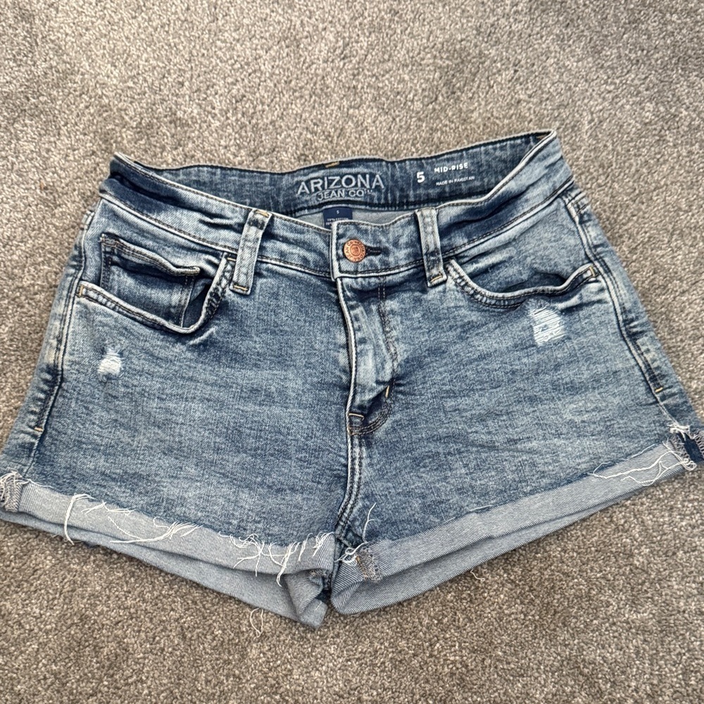 Arizona Jean Company Women's Distressed Blue Jean Shorts